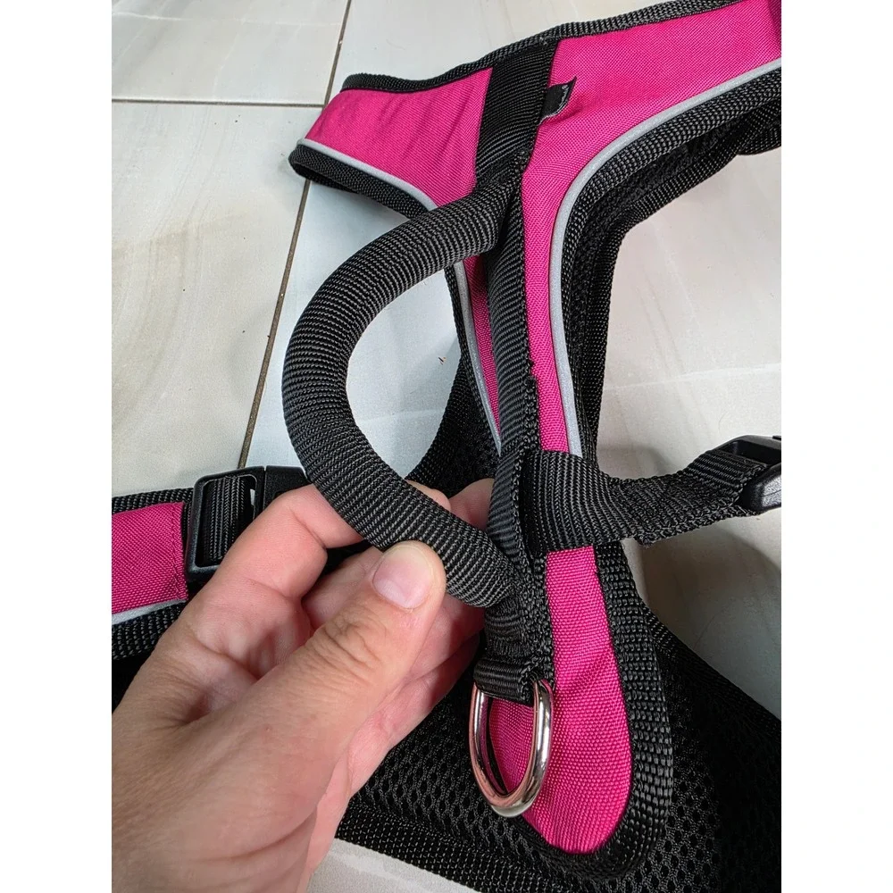 PetSafe EasySport Dog Harness Pink Medium Padded Reflective Mesh Handle S4‎